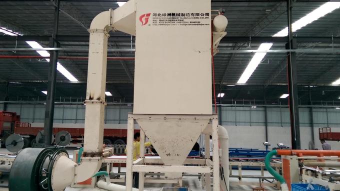 Gips, der Deckenplatte-Laminierungs-Maschine mit staubiger Abgasanlage verschiebt