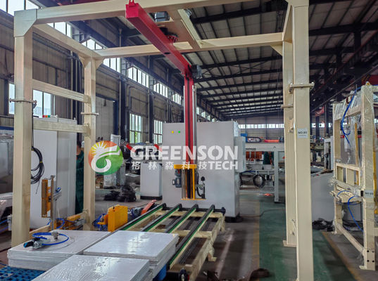 Ein guter Preis. Automatic 60x60cm PVC Coated Gypsum Ceiling Tile Making Machine with 1300mm Effective Laminating and 2-6 Million Sq.m/year Capacity Online