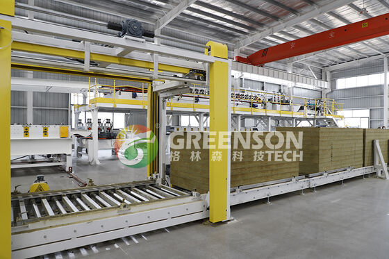 Automatic Easy To Operate Sandwich Panel Production Line with Pre-painted Galvanized Steel for 40-300 mm Thickness Rock Wool Panels