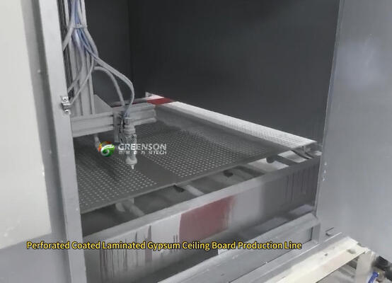 Öko-Latex-Farbspritzlinie auf Wasserbasis für die dekorative Veredelung von Gipskartonplatten mit Papierbeschichtung